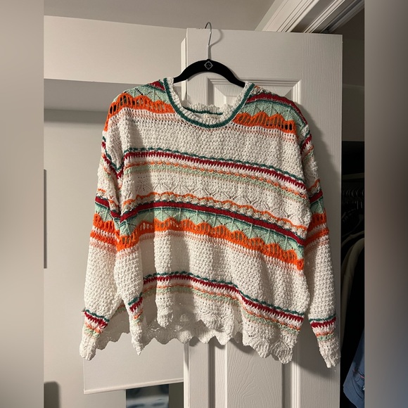 Sweaters - Colorful Striped Women's Sweater